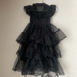 Black Ruffle Tulle Party Dress
